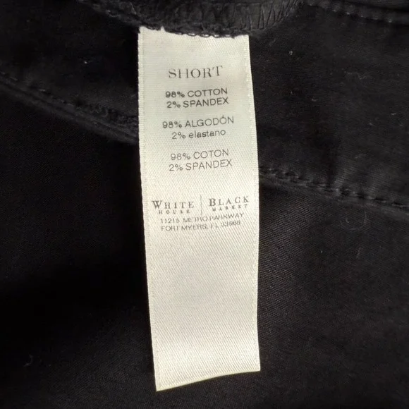 White House Black Market Bermuda Shorts Black Career Casual - Picture 10 of 11